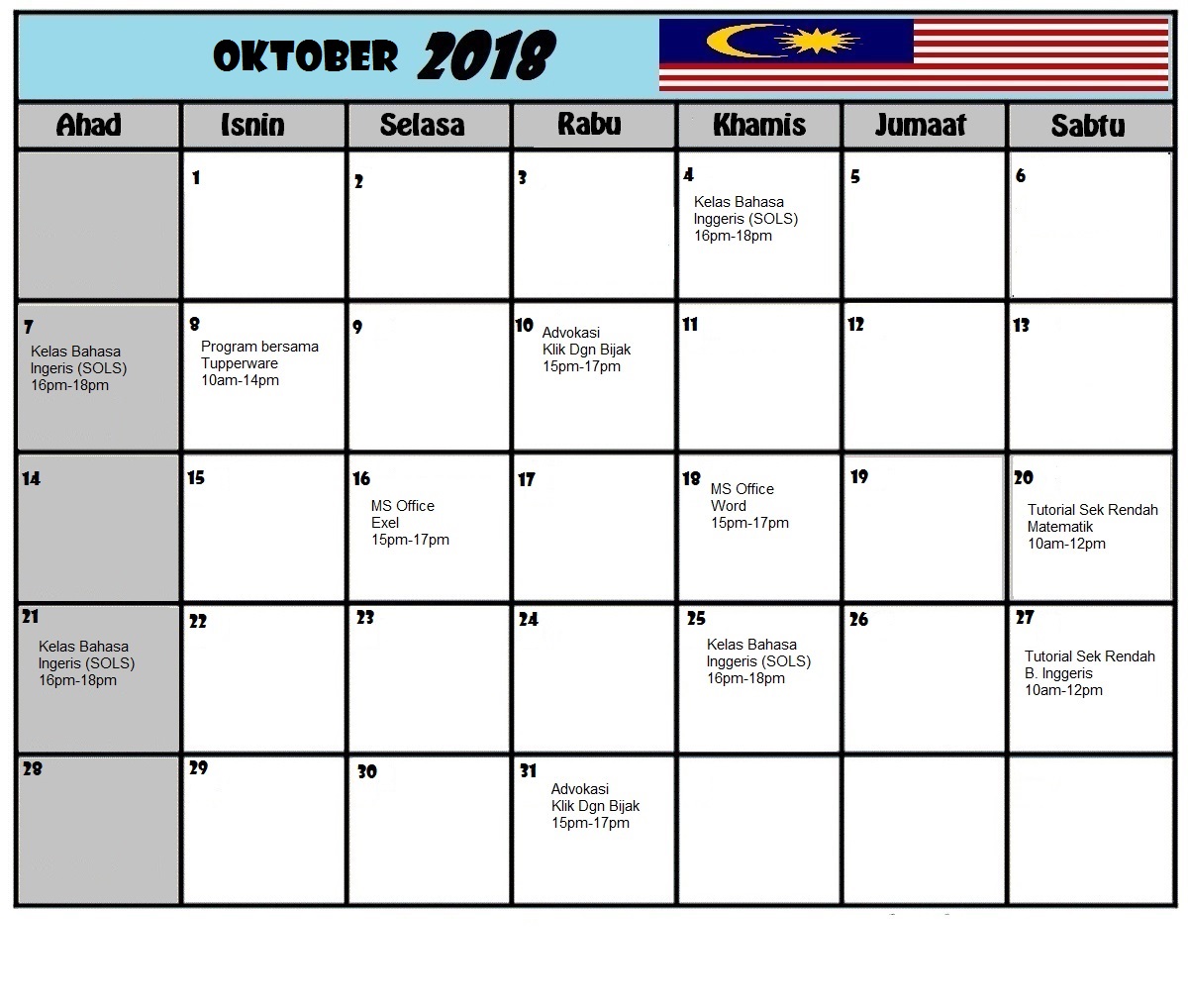 Oktober-Calendar-2018-Malaysia